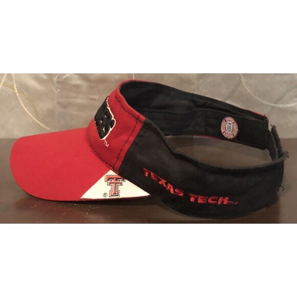 Texas Tech University Visor Red Raiders Team Starter NCAA Golf Tennis Black Logo - Picture 4 of 9